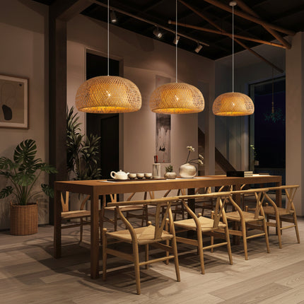Bamboo Woven Simple Japanese Creative Pastoral Chandelier
