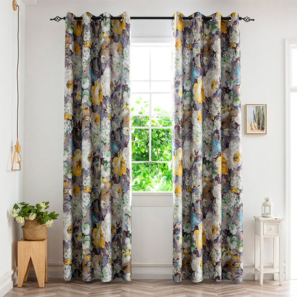 Peekaboo Studio Indoor Living Room Curtain - Printed Design, Light Fil