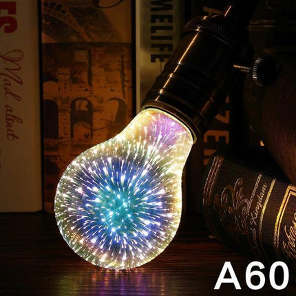 LED Light Bulb 3D Decoration Bulb Firework 110 220V ST64 G95 G80 G125