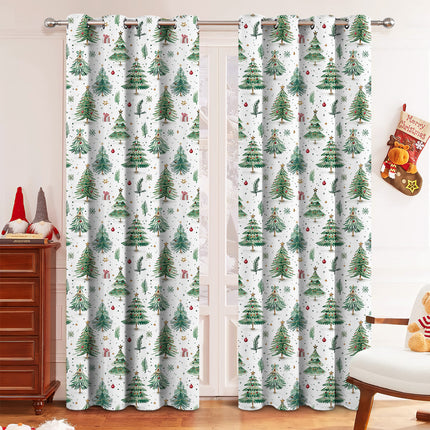 Peekaboo Studio Christmas Forest Punching Shading Curtain, Festive Des