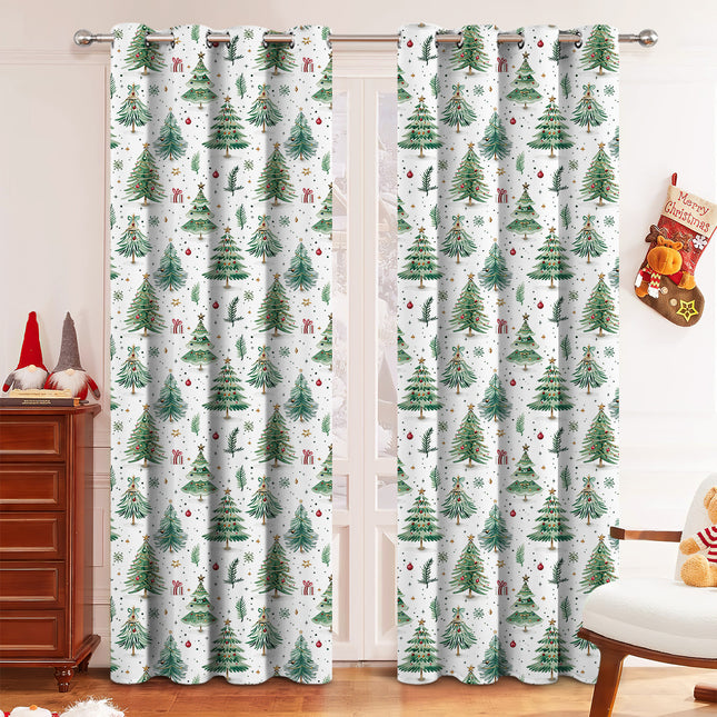 Peekaboo Studio Christmas Forest Punching Shading Curtain, Festive Des