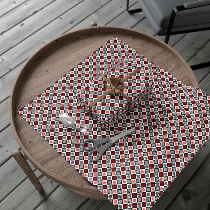 Elegant Customizable Chess Pattern Eco-Friendly Gift Wrap - USA Edition