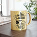 Luxe Metallic Coffee and Friends Mug - Silver/Gold Edition for Holiday Elegance