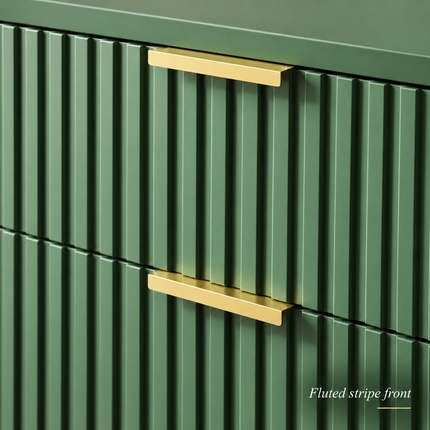 7-Drawer Wide Chest Dresser with Gold Pulls — 47.2” x 15.7” x 31.4”
