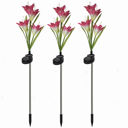 LED Solar Garden Lanterns — Pastoral Flower Design