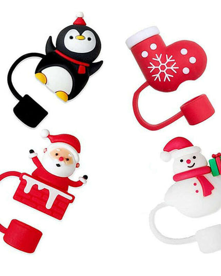 New Christmas Straw Dust Cover 10mm Cup Accessories