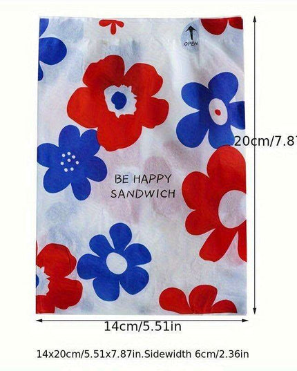 50-Pack Eco-Conscious Paper Bags for Takeaway Rolls and Sandwiches, Oil-Resistant, Microwave Safe