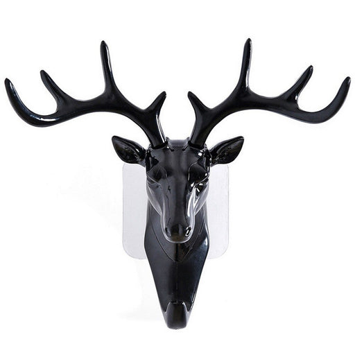 Elegant Deer Head Wall Hook: Serene Wildlife Accent