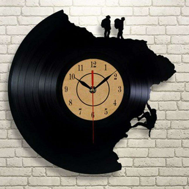Elegant Vintage Vinyl Record Wall Clock with European Charm for Home Decor
