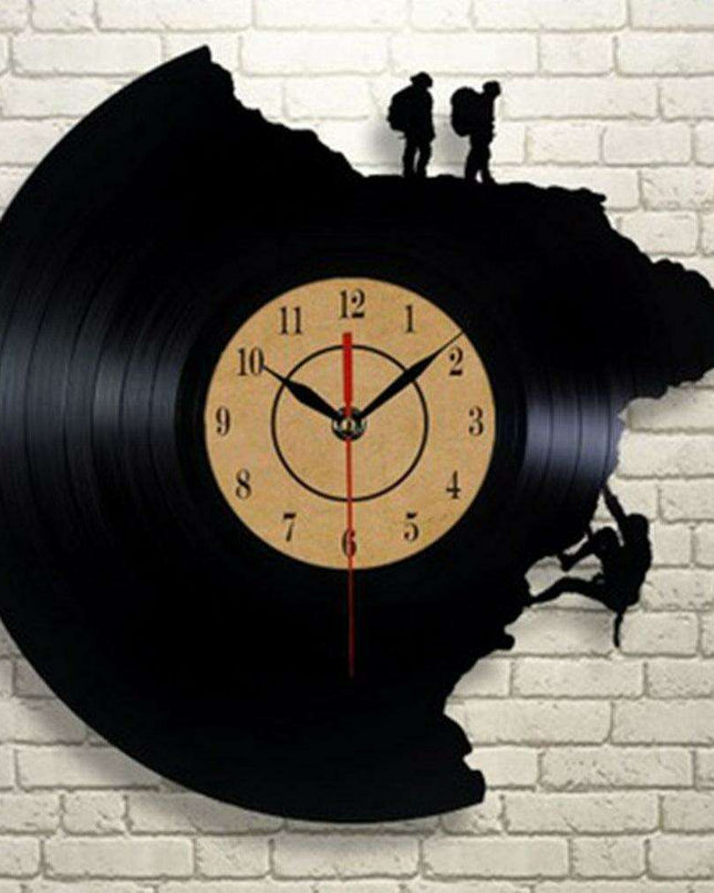 Elegant Vintage Vinyl Record Wall Clock with European Charm for Home Decor