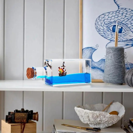 Tranquil Drift: Serene Illusion Boat Display | Unique Nautical Gift & Home Accent
