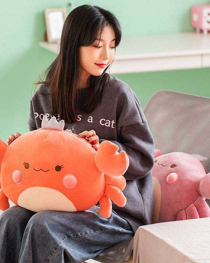 Crab Soft Down Cotton Plush Pillow - Adorable Sea Creature Cushion