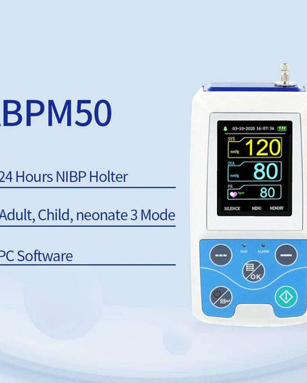 Advanced 24-Hour Ambulatory Blood Pressure Monitor - Contec ABPM50