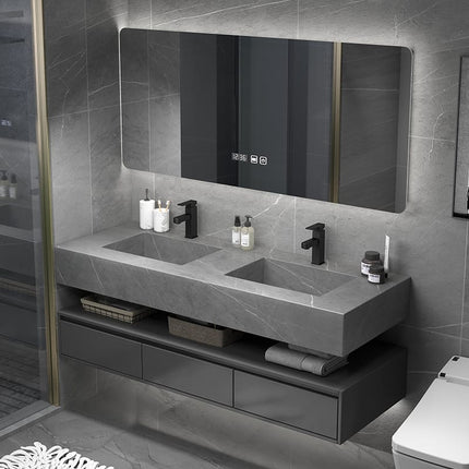 Pre-order Modern Solid Wood Bathroom Vanity Set with Smart Mirror & Sink