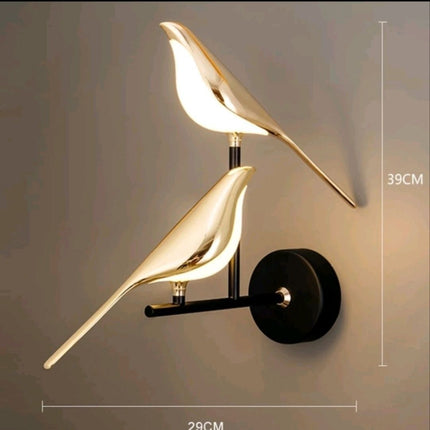Peekaboo Studio Golden Bird LED Wall Lights - Creative Sconces for Liv