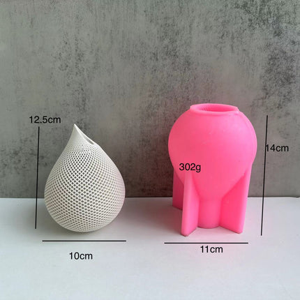 Water Drop Vase Silicone Mold For Candle Plaster And Baking