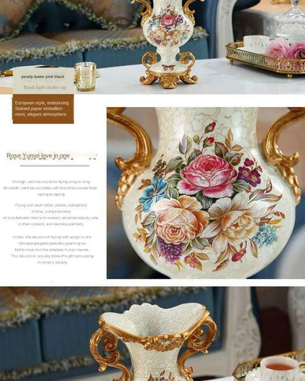 Luxury European Resin Accent Vase: A Touch of Elegance for Home Decor