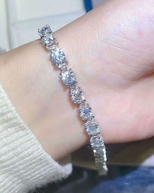 Lustrous Lab-Grown Diamond and Moissanite Bracelet - Embrace Elegance
