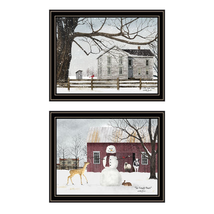 Billy Jacobs 2-Piece Winter Wall Art Set, Black Framed, Home Decor