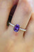 Lavender Lab-Diamond 1 Carat Ring in Sterling Silver with Platinum Highlights