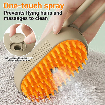 Cat Steam Brush Steamy Dog Brush 3 In 1 Electric Spray Cat Hair Brushe