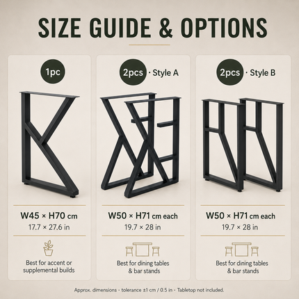 Wrought Iron Table Legs with Integrated Bookshelf Compartment — Modern Bar Stand