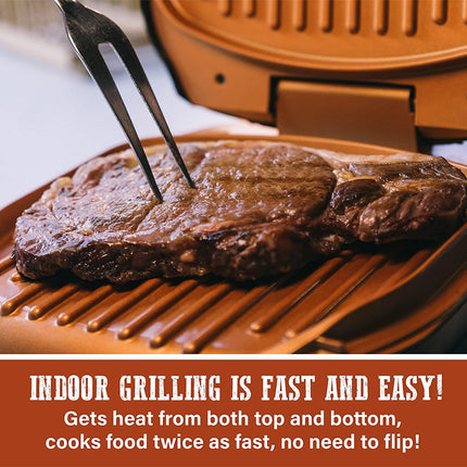 Peekaboo Studio Multi-Functional Double-Sided Grill with Non-Stick Sur
