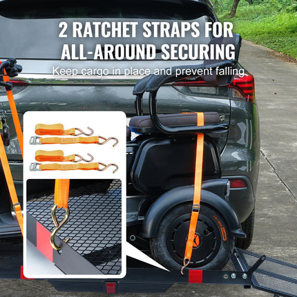 Peekaboo Studio Folding Hitch Cargo Carrier with Ramp & Stabilizer, 50