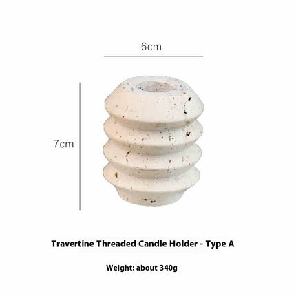 Nordic Cave Stone Candle Holder — Hand Polished Natural Yellow