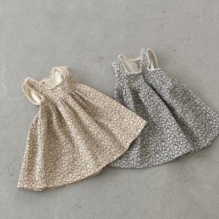 Girls' Three-dimensional Lace Vintage Floral Vest Dress