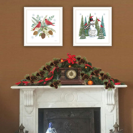 Deb Strain 2-Piece Merry Friends Framed Wall Art for Home Decor