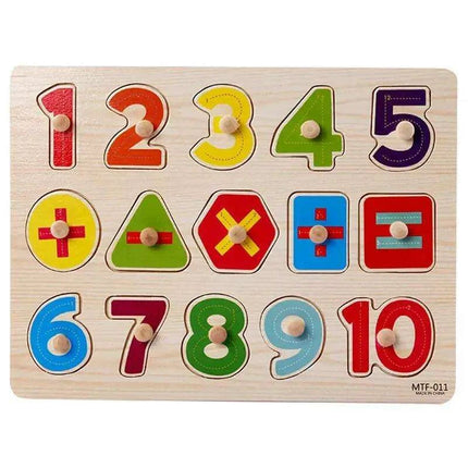 Interactive Montessori Wooden Puzzle Set - Fun Learning Toy for Early Childhood Development