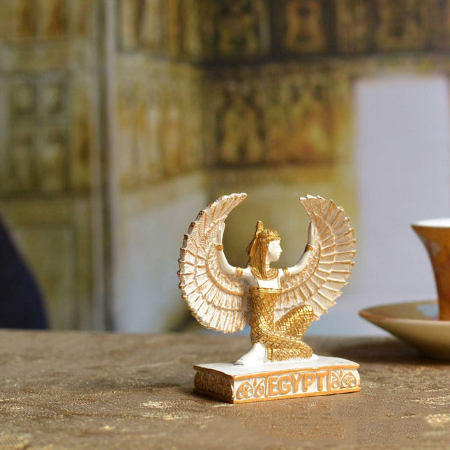 Très Elite Spread Wings Kneeling Earth Goddess Resin Decor - Handcraft
