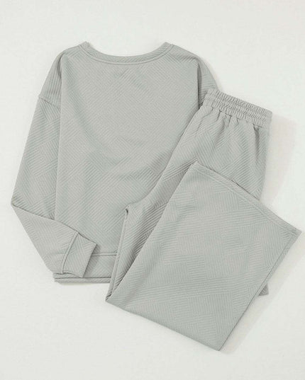 Stylish Gray Textured Lounge Set for Ultimate Relaxation