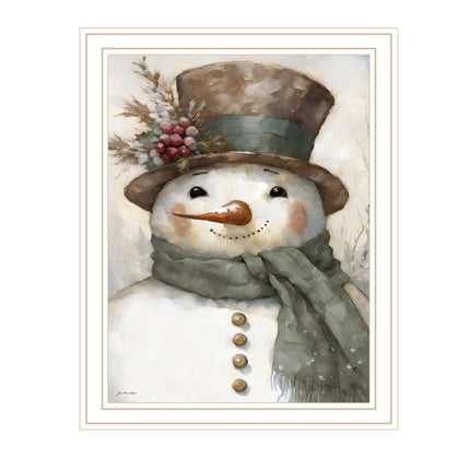 Old World Frosty The Snowman Wall Art by Jo Moulton - Framed, Holiday