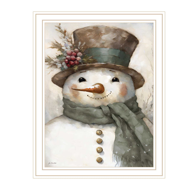 Old World Frosty The Snowman Wall Art by Jo Moulton - Framed, Holiday
