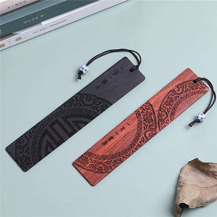 Charming Handcrafted Chinese Redwood Bookmark - Perfect Gift for Book Enthusiasts - Essential Office Accessory