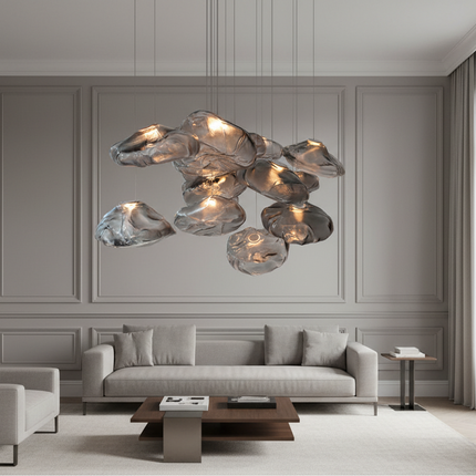 Postmodern Light Luxury Glass Decorative Chandelier