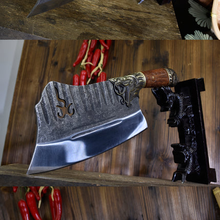 Fire Dragon Bone Cutter With 7Cr17MOV Blade And Rosewood Handle