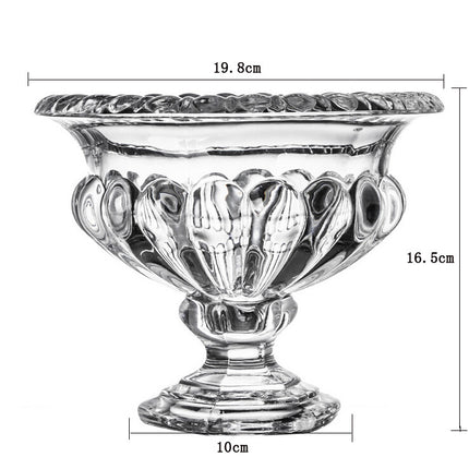European Style Crystal Glass Thickened Flanged Table Vase Living Room Decor
