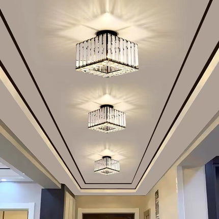 Crystal Light Luxury Home Decoration Balcony Light With Three Color Dimming