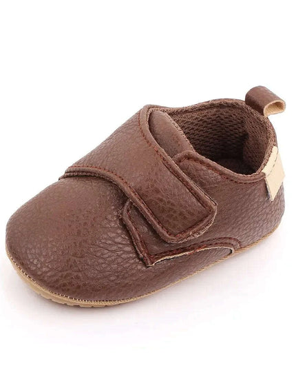 Newborn Baby Shoes Baby Boy Girl Shoes Classic Leather Rubber Sole Anti-slip