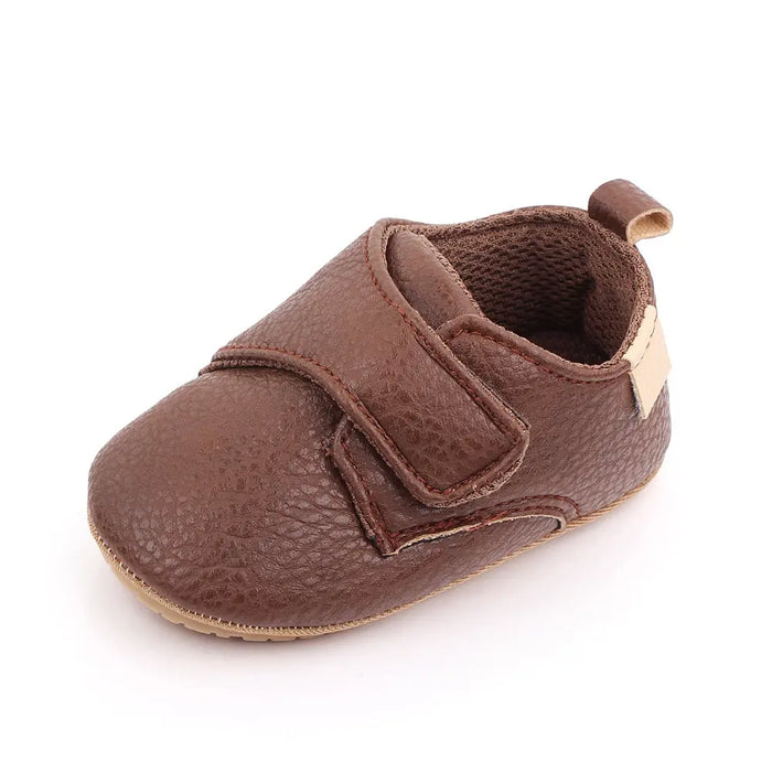 Newborn Baby Shoes Baby Boy Girl Shoes Classic Leather Rubber Sole Anti-slip