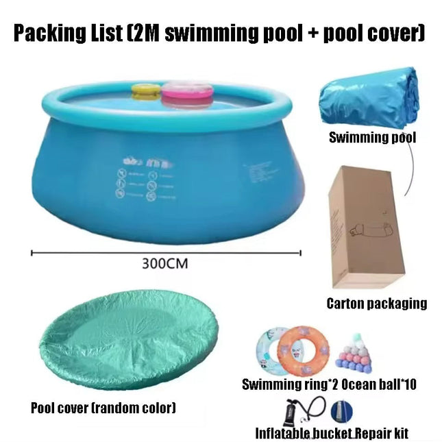 Inflatable Top Ring Swimming Pool - Easy Setup, Family-Friendl