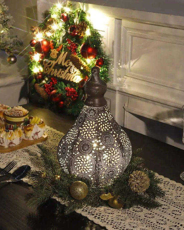 Moroccan Elegance: Vintage Metal Candle Lantern for Enchanting Ambiance