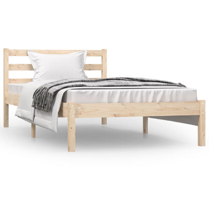 Peekaboo Studio Solid Pine Wood Bed with Sturdy Frame and Elegant Desi