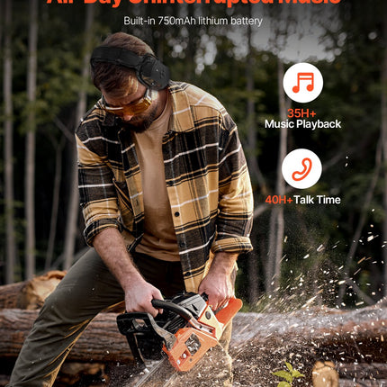 Bluetooth Safety Earmuffs — NRR24, 35hr Battery, Bluetooth 5.1 | Très Elite