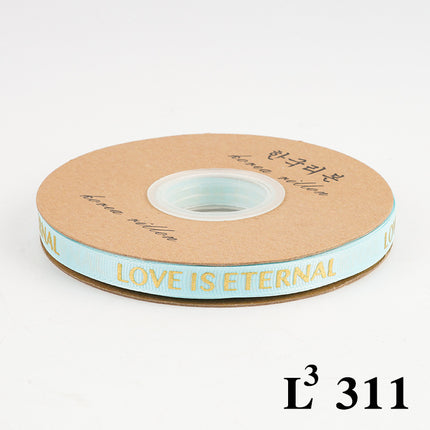 Peekaboo Studio Flower Bouquet Ribbon - Printed English Letters, Durab