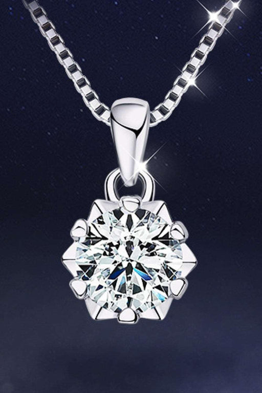 Platinum Moissanite Necklace - Timeless Elegance and Luxury