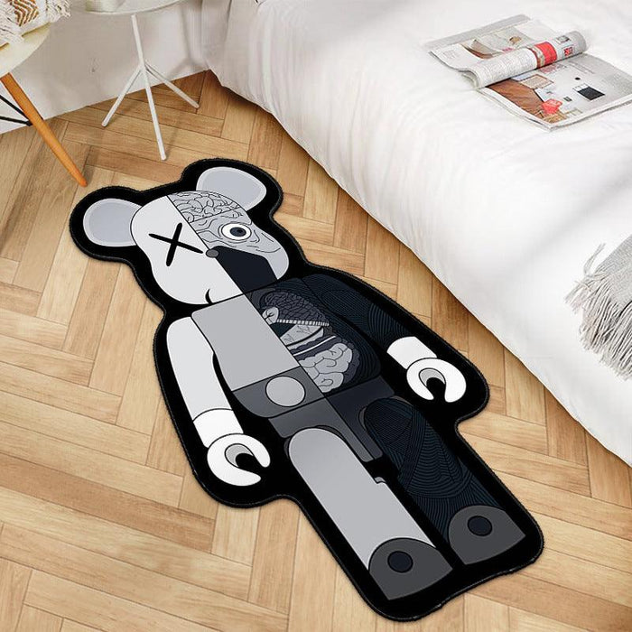 Cosmic Fury Alien Bear Polyester Rug Collection with Tailored Size Choices